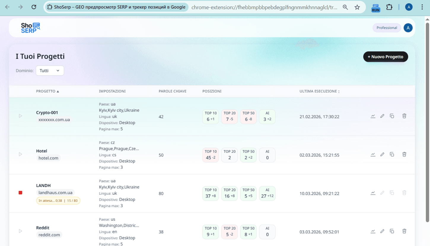 MONITORAGGIO Screenshot